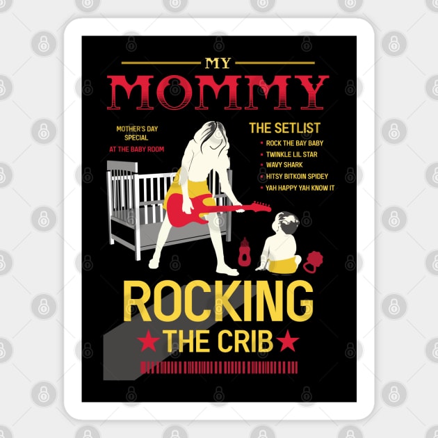 mothers day mommy rocking the crib retro 08 Magnet by HCreatives